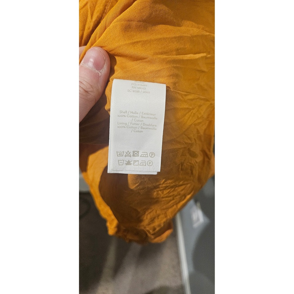 Boden Judith Dress 12R Ochre Yellow Cotton Poplin Scallop Pockets Fit Flare - Picture 5 of 8